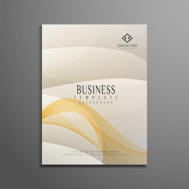 Vettore gratuito elegante elegante brochure business ondulata