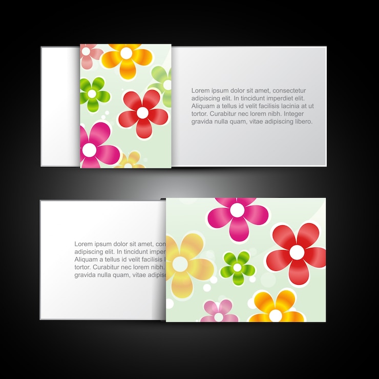 Free Vector stylish flower card design
