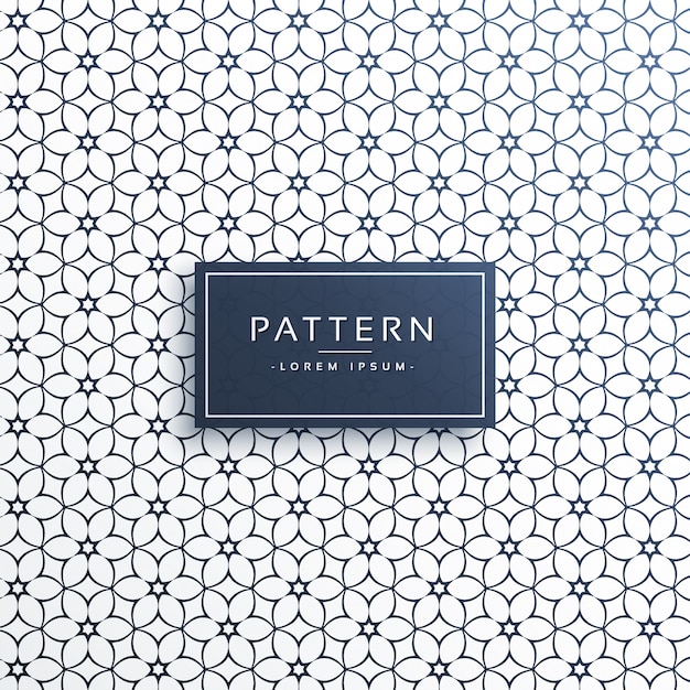 Free vector stylish flower line pattern background