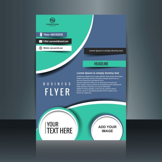 Free vector stylish flyer design with circles