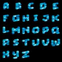 Free vector stylish font alphabet