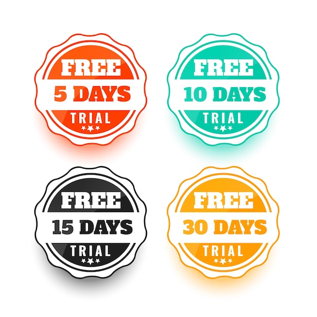 Free vector stylish free trial stamp background sign in for full access