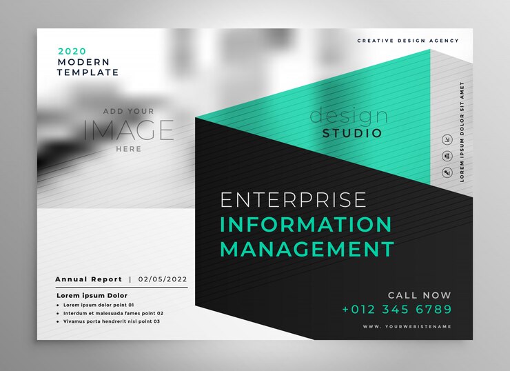 Free Vector stylish geometric professional brochure template