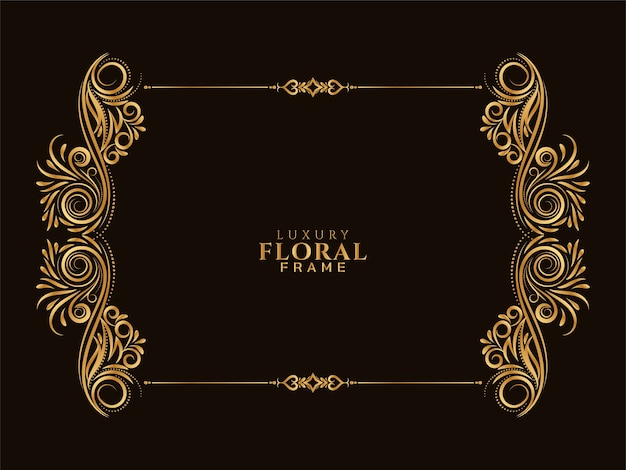 Elegante cornice floreale dorata