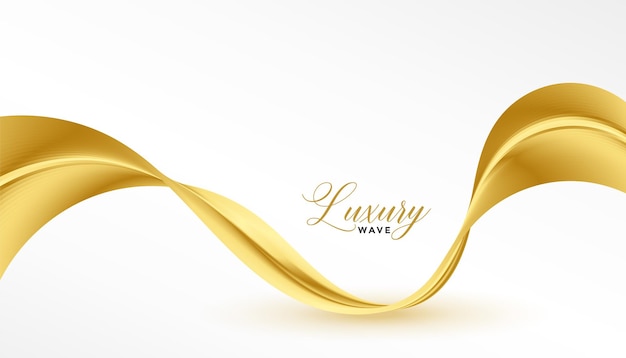 Vector Templates: Stylish Golden Premium Wave on White Background