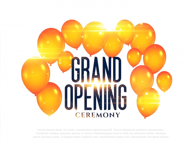 Stylish grand opening balloons