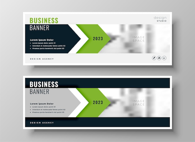 Free vector stylish green corporate business facebook cover or header template design