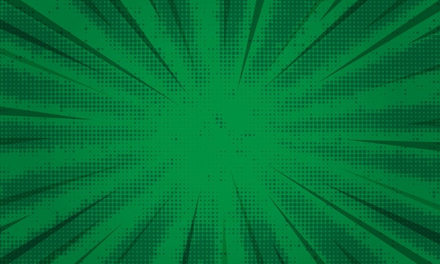 Stylish green halftone comic zoom background