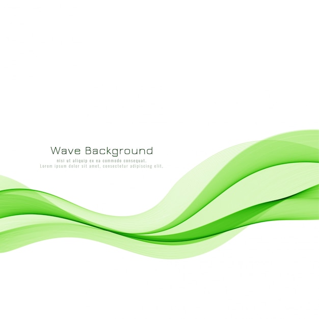 Free vector stylish green wave background