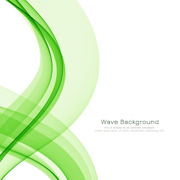 Stylish green wave elegant background