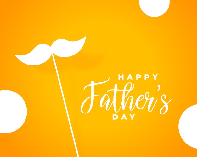 Free vector stylish happy father's day event card with mustache design