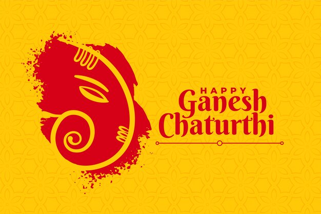 세련 된 행복 ganesh chaturthi 크리 에이 티브 카드 디자인