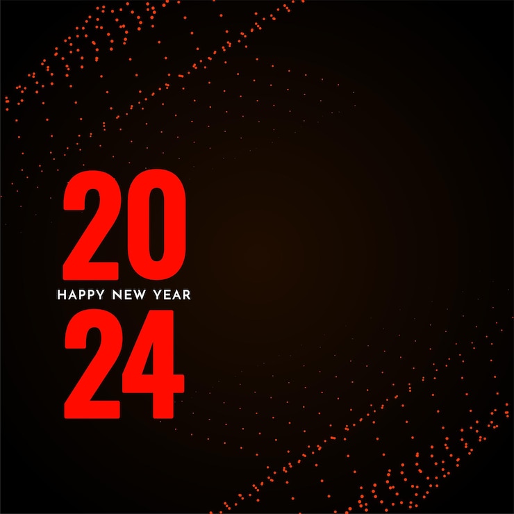 무료 Vector 스타일리쉬 새해 축하 2024 축하 카드  ⁇ 터