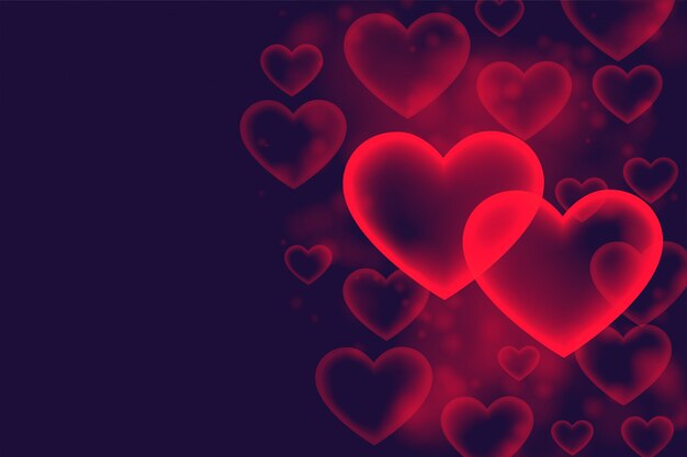 Stylish hearts bubble romantic love background