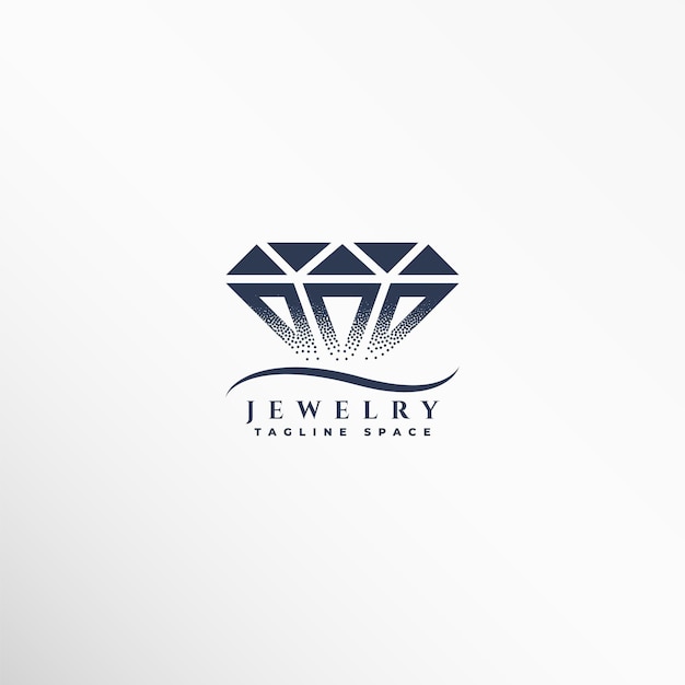 Free vector stylish jewelry diamond logo concept vector design