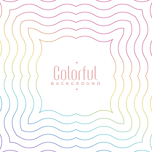 Free vector stylish line style vivid colorful background