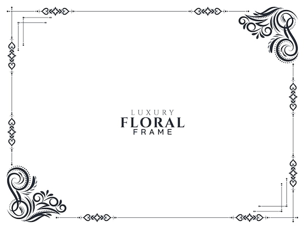 Stylish luxury floral frame design background 