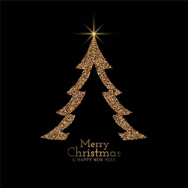 Stylish merry christmas decorative tree background