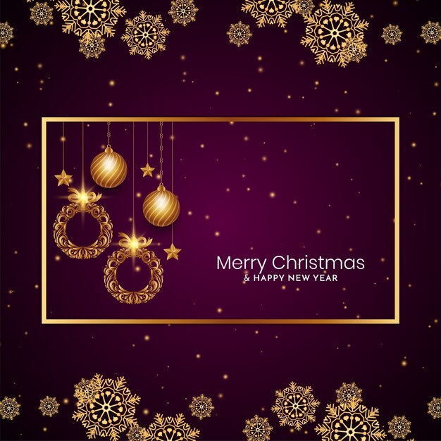 Stylish Merry Christmas festival celebration background 