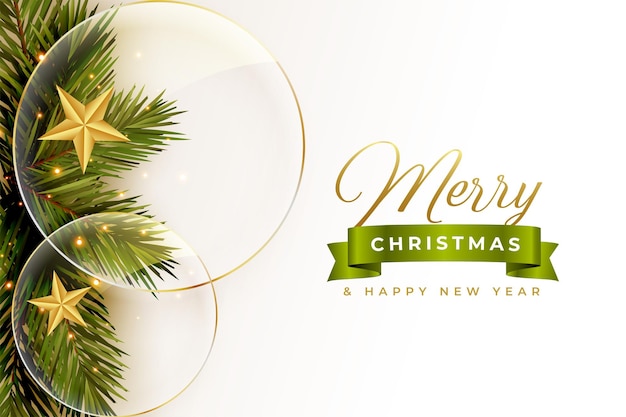 Stylish merry christmas festival greeting design