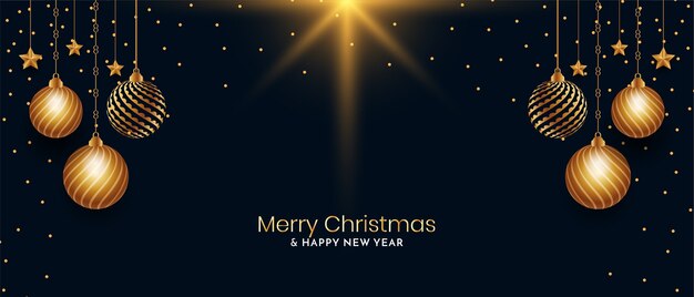 Stylish Merry Christmas festival greeting 