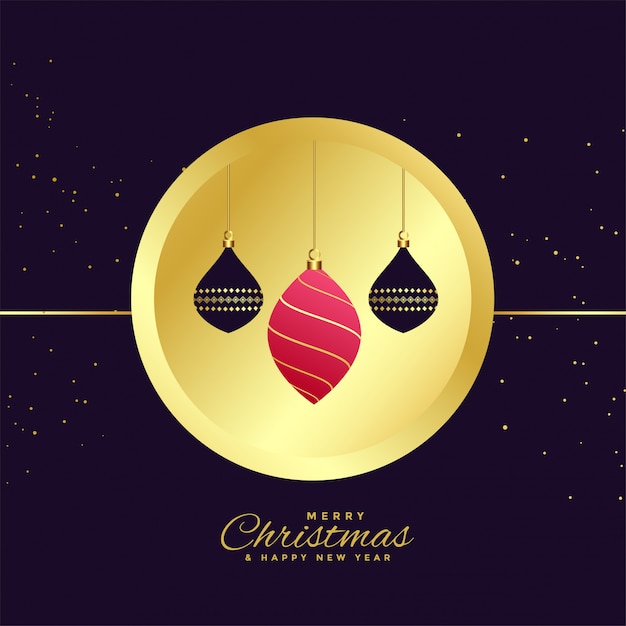 Stylish merry christmas ornamental decoration background