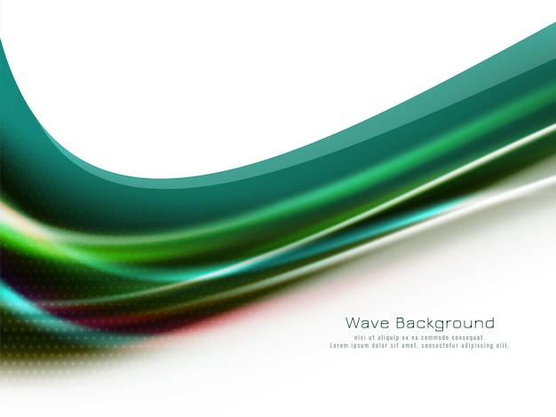 Free vector stylish modern colorful wave design background