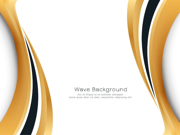 Stylish modern golden wave