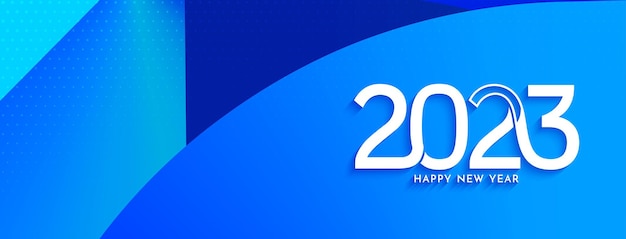 Free vector stylish modern happy new year 2023 banner design