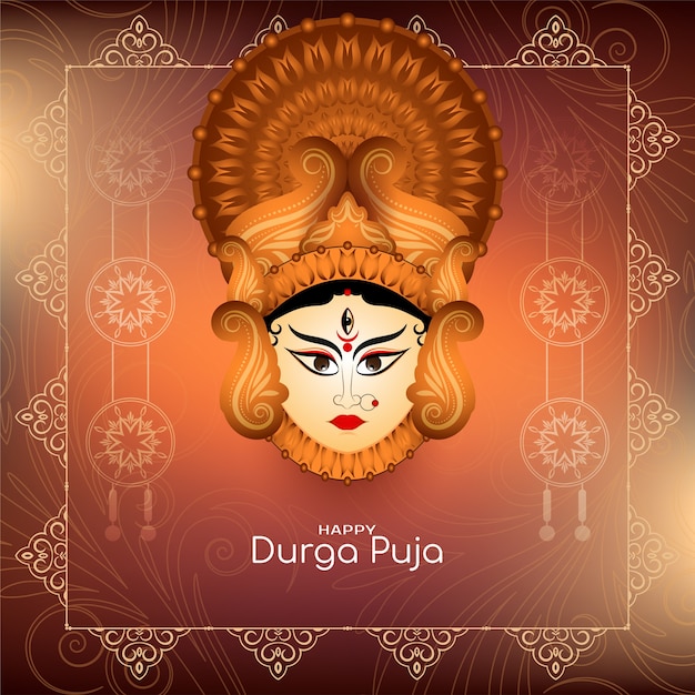 Free vector stylish navratri and durga puja festival