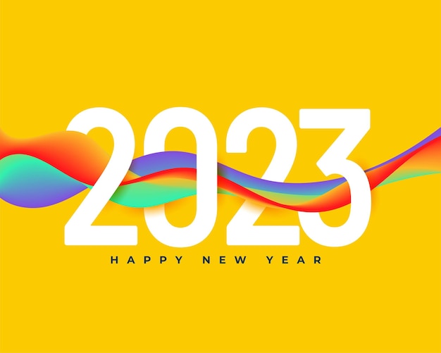 Vettore gratuito elegante capodanno 2023 celebrazione banner design illustrazione vettoriale