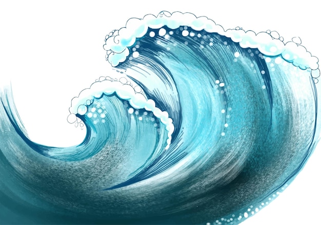 세련된 바다 바다 푸른 파도 배경