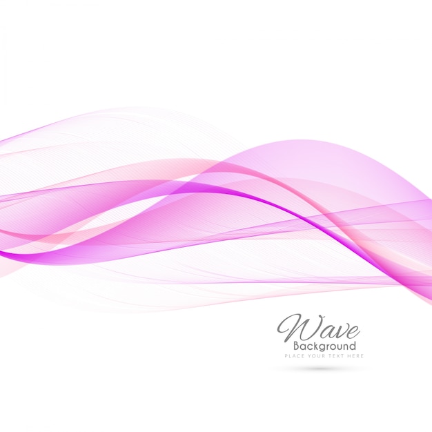 Stylish pink wave background