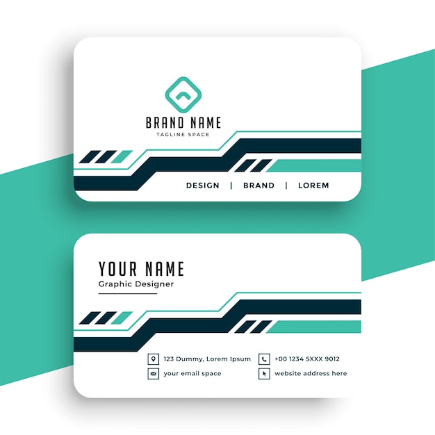 Free vector stylish professional business card template