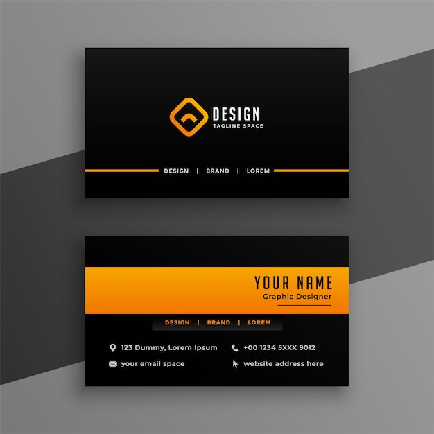 Free vector stylish professional identity card template for business promotion vector