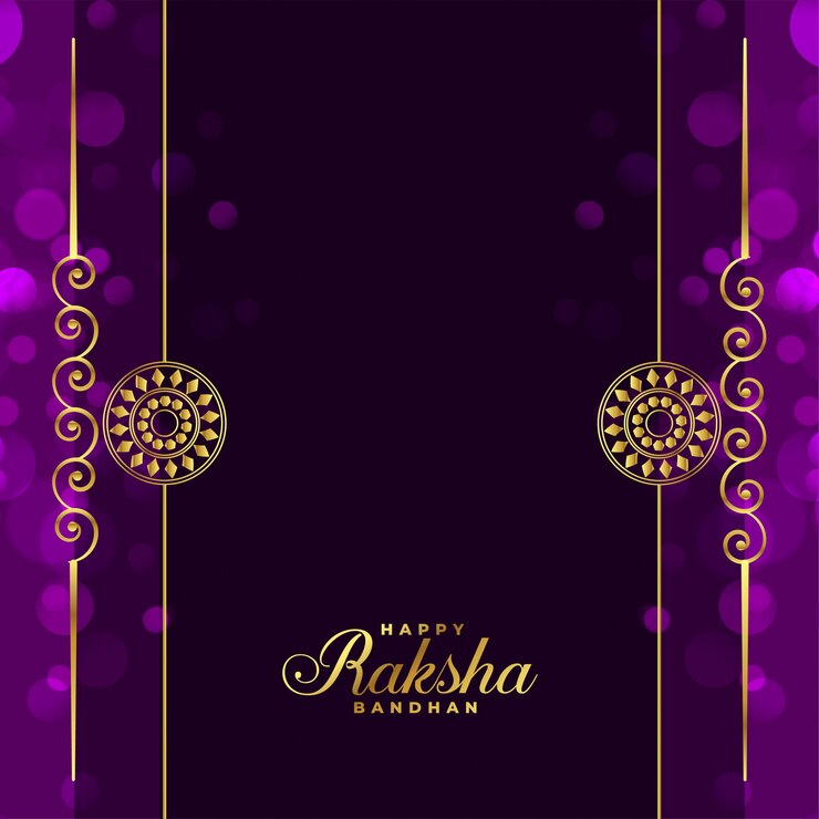 मुफ़्त वेक्टर stylish purple raksha bandhan greeting card 