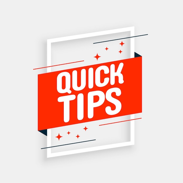 Stylish quick tips advice background