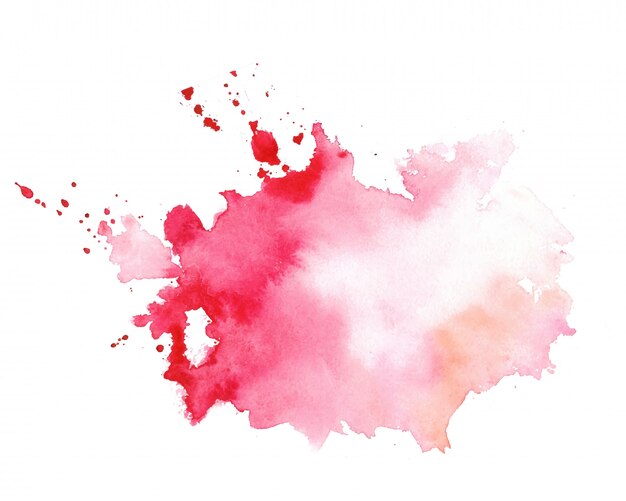 Stylish red watercolor splatter texture stain