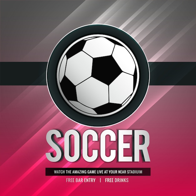 Free vector stylish shiny soccer tournament sports background