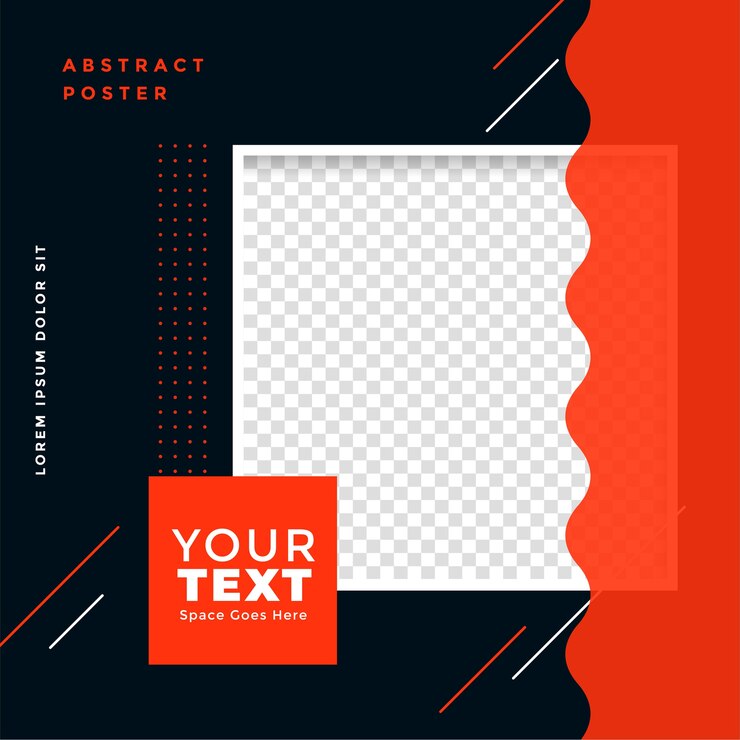 Free Vector stylish social media post template with image space