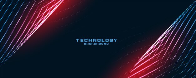 Stylish technology lines particles background