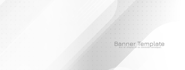 Free Vector stylish trendy white color stripes design geometric banner