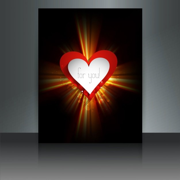 Free Vector stylish valentine card