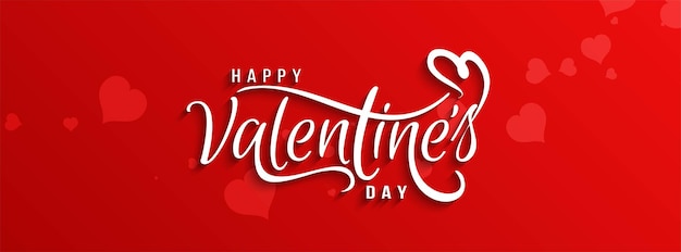 Бесплатное векторное изображение Стильный день святого валентина элегантный любовный баннер