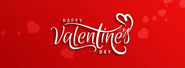 Stylish Valentine's day elegant love banner