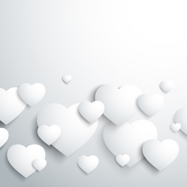 Бесплатное векторное изображение Стильное белое сердце
