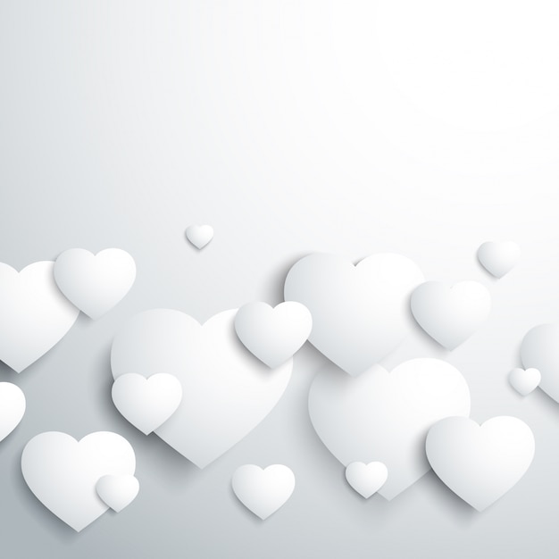 Free vector stylish white heart