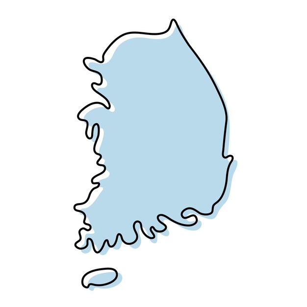 韓国の国の地図シルエット 無料のアイコン