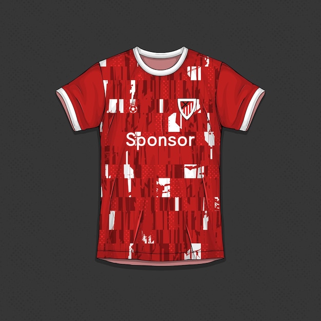 Vettore gratuito sublimazione abbigliamento per esercizi vettori disegni di maglie da calcio personalizzabili