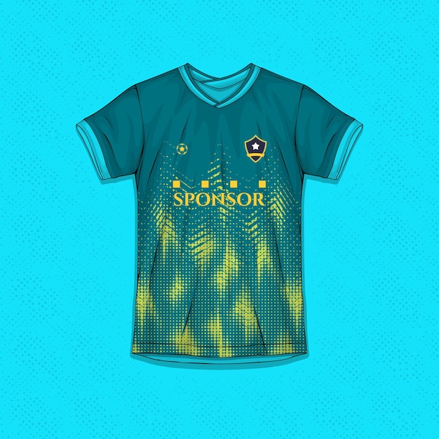 Бесплатное векторное изображение Сублимация спортивная одежда дизайн профессиональной футбольной футболки шаблон шаблон спортивной футболки